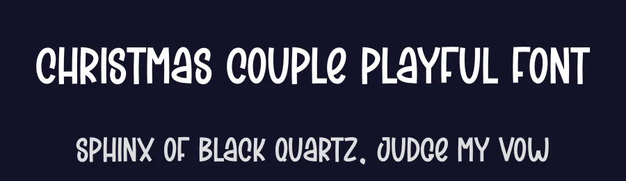 Christmas Couple Playful Font by creativeletter — Display Font — thumbnail 2