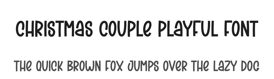 Christmas Couple Playful Font by creativeletter — Display Font