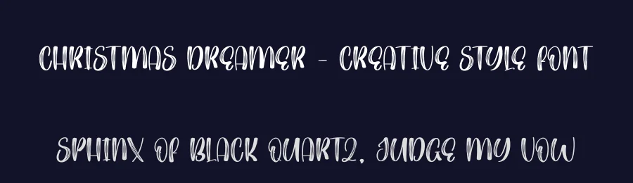 Christmas Dreamer – Creative Style Font by creativeletter — Display Font — thumbnail 2