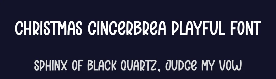 Christmas Gingerbrea Playful Font by creativeletter — Display Font — thumbnail 2