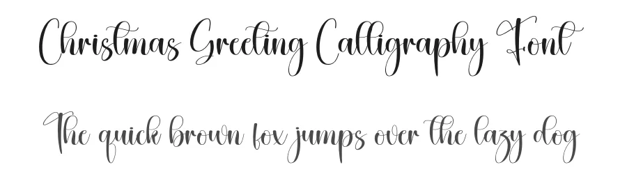 Christmas Greeting Calligraphy Font by creativeletter — Script Handwritten Font