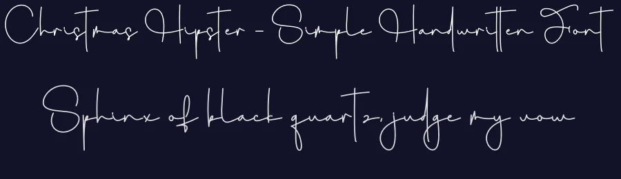 Christmas Hipster – Simple Handwritten Font by creativeletter — Script Handwritten Font — thumbnail 2