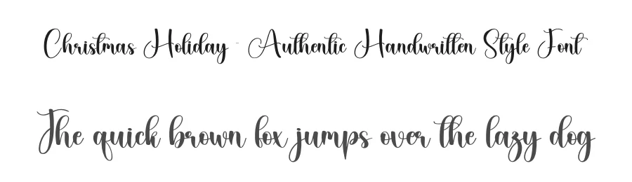 Christmas Holiday – Authentic Handwritten Style Font by creativeletter — Script Handwritten Font