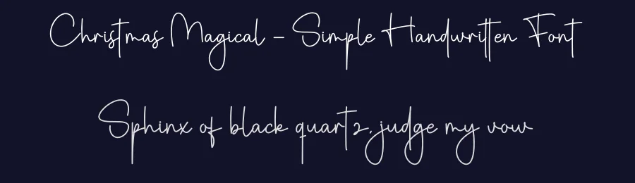 Christmas Magical – Simple Handwritten Font by creativeletter — Script Handwritten Font — thumbnail 2