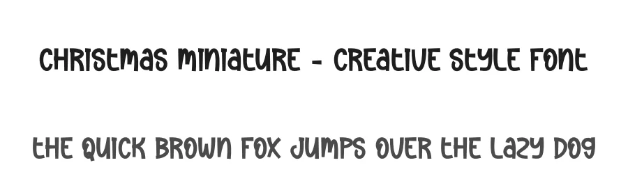Christmas Miniature – Creative Style Font by creativeletter — Display Font