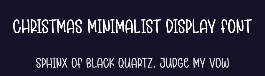 Christmas Minimalist Display Font by creativeletter — Display Font — thumbnail 2