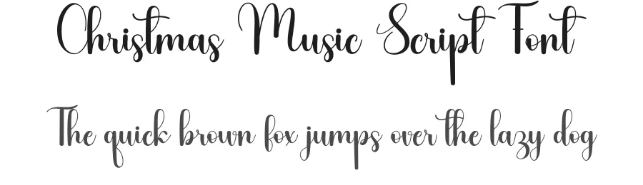 Christmas Music Script Font by freshtypeink — Script Handwritten Font