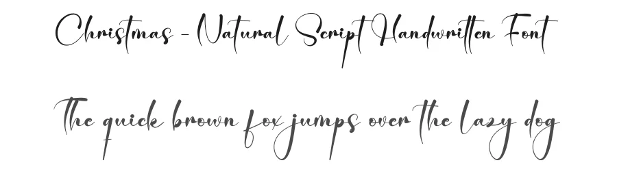 Christmas – Natural Script Handwritten Font by creativeletter — Script Handwritten Font