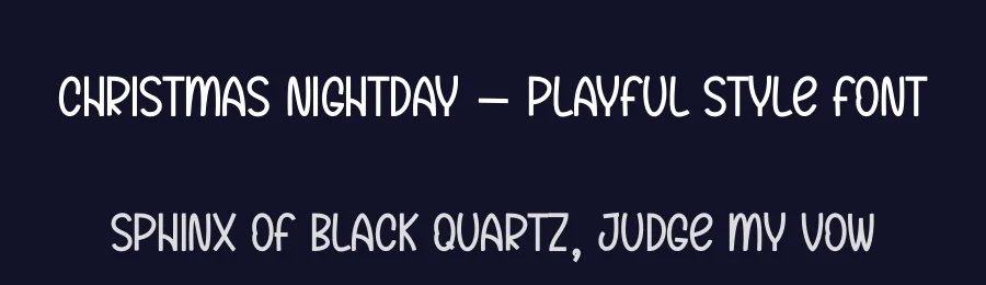 Christmas Nightday – Playful Style Font by creativeletter — Display Font — thumbnail 2