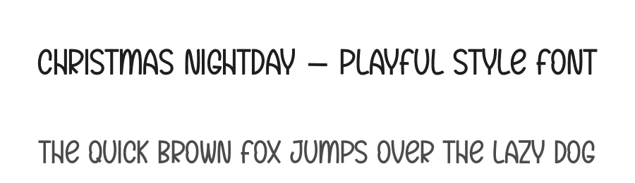 Christmas Nightday – Playful Style Font by creativeletter — Display Font