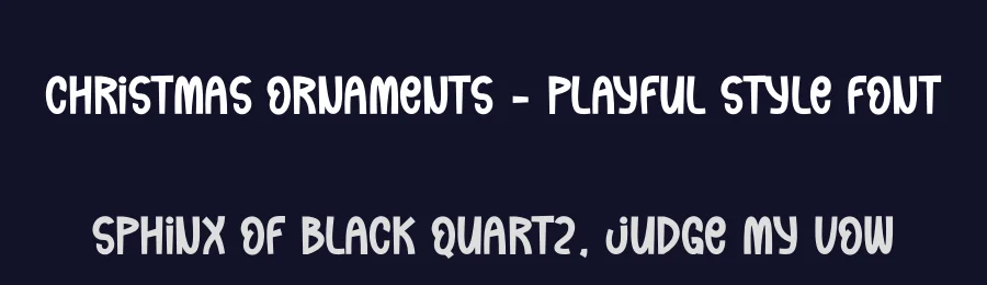 Christmas Ornaments – Playful Style Font by creativeletter — Display Font — thumbnail 2