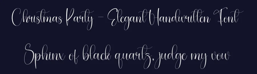 Christmas Party – Elegant Handwritten Font by creativeletter — Script Handwritten Font — thumbnail 2