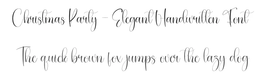 Christmas Party – Elegant Handwritten Font by creativeletter — Script Handwritten Font
