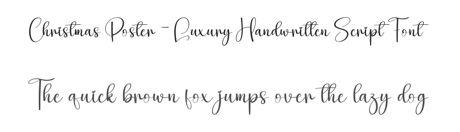 Christmas Poster – Luxury Handwritten Script Font by creativeletter — Script Handwritten Font