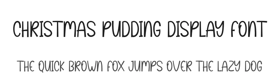 Christmas Pudding Display Font by creativeletter — Display Font