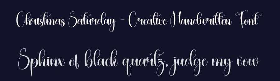 Christmas Saturday – Creative Handwritten Font by creativeletter — Script Handwritten Font — thumbnail 2