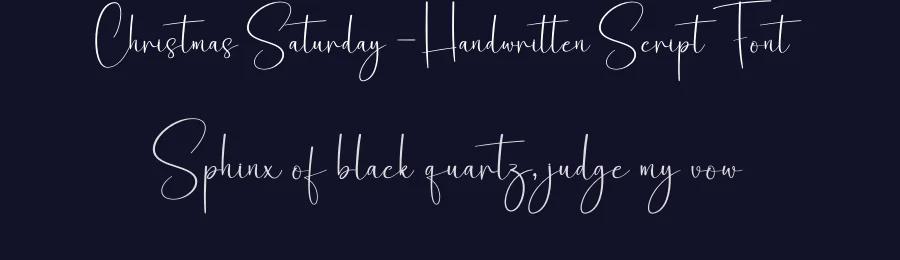Christmas Saturday – Handwritten Script Font by creativeletter — Script Handwritten Font — thumbnail 2