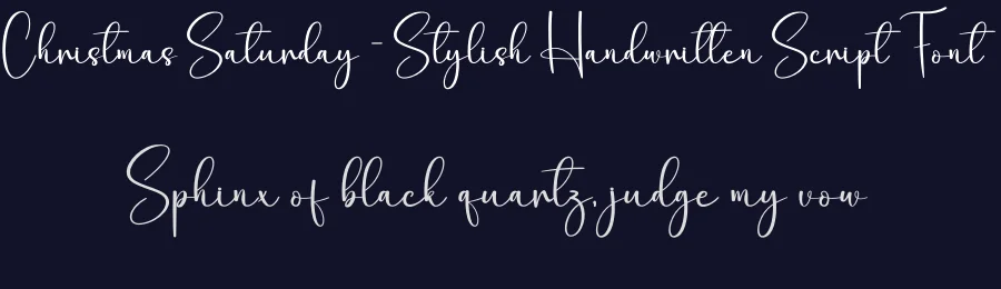Christmas Saturday – Stylish Handwritten Script Font by creativeletter — Script Handwritten Font — thumbnail 2