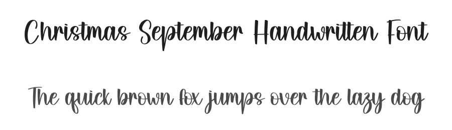 Christmas September Handwritten Font by creativeletter — Script Handwritten Font