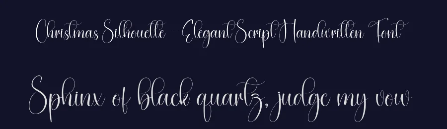 Christmas Silhouette – Elegant Script Handwritten Font by creativeletter — Script Handwritten Font — thumbnail 2