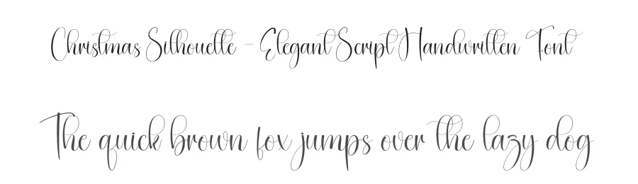 Christmas Silhouette – Elegant Script Handwritten Font by creativeletter — Script Handwritten Font