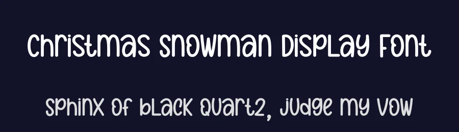 Christmas Snowman Display Font by andikastudio — Display Font — thumbnail 2