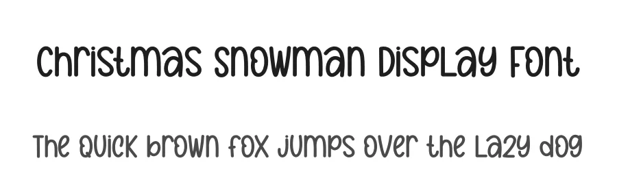 Christmas Snowman Display Font by andikastudio — Display Font