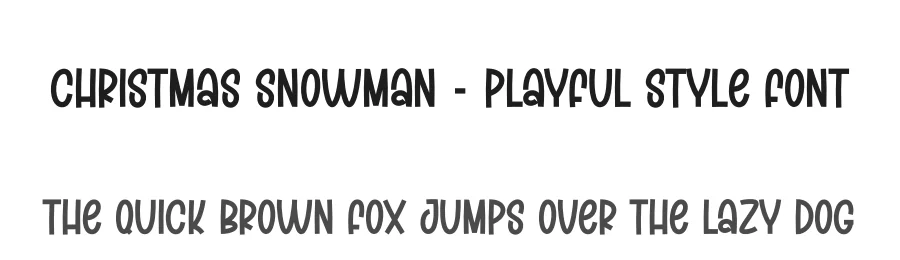 Christmas Snowman – Playful Style Font by creativeletter — Display Font