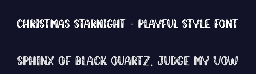 Christmas Starnight – Playful Style Font by creativeletter — Display Font — thumbnail 2