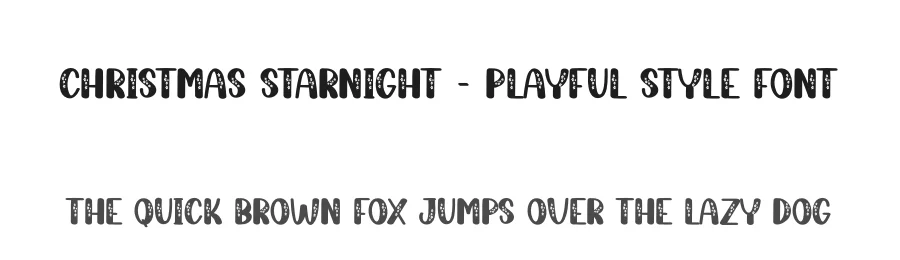 Christmas Starnight – Playful Style Font by creativeletter — Display Font