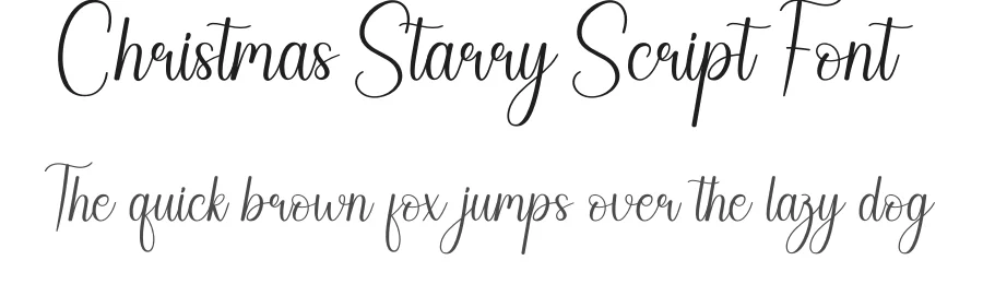 Christmas Starry Script Font by andikastudio — Script Handwritten Font
