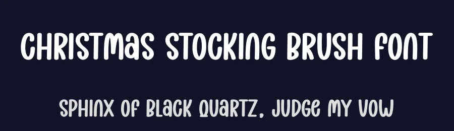 Christmas Stocking Brush Font by creativeletter — Display Font — thumbnail 2
