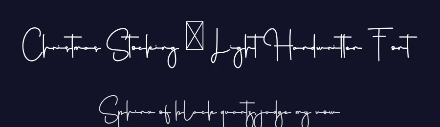 Christmas Stocking – Light Handwritten Font by freshtypeink — Script Handwritten Font — thumbnail 2