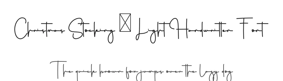 Christmas Stocking – Light Handwritten Font by freshtypeink — Script Handwritten Font