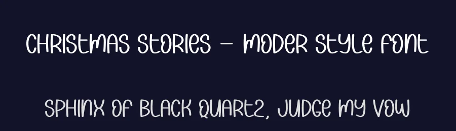 Christmas Stories – Moder Style Font by creativeletter — Display Font — thumbnail 2