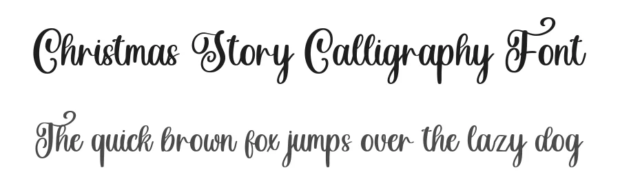 Christmas Story Calligraphy Font by fikryal — Script Handwritten Font