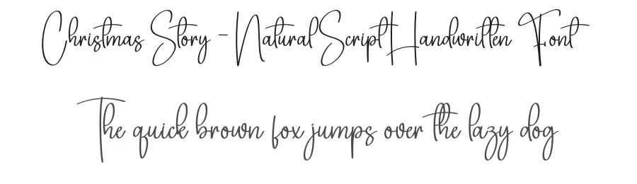Christmas Story – Natural Script Handwritten Font by creativeletter — Script Handwritten Font