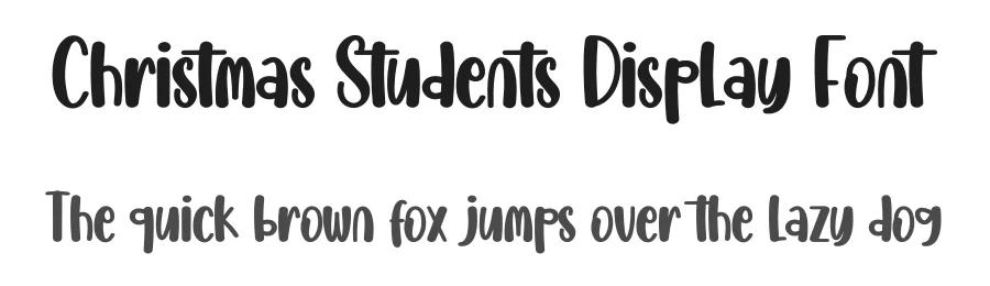 Christmas Students Display Font by creativeletter — Display Font