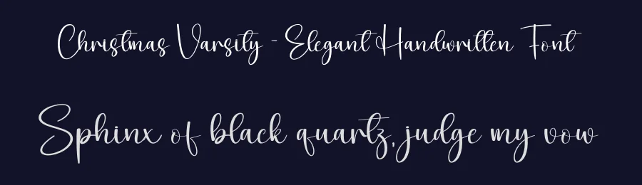 Christmas Varsity – Elegant Handwritten Font by creativeletter — Script Handwritten Font — thumbnail 2
