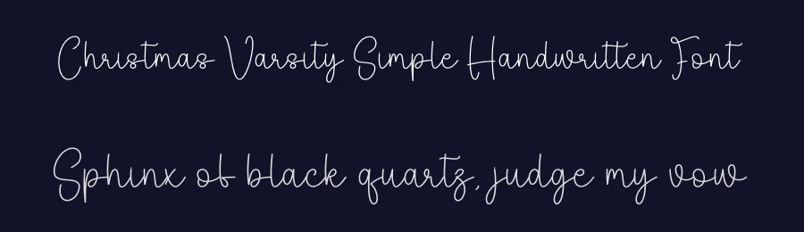 Christmas Varsity Simple Handwritten Font by creativeletter — Script Handwritten Font — thumbnail 2