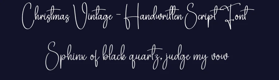 Christmas Vintage – Handwritten Script Font by creativeletter — Script Handwritten Font — thumbnail 2