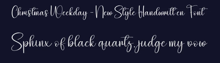 Christmas Weekday – New Style Handwritten Font by creativeletter — Script Handwritten Font — thumbnail 2