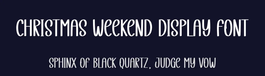 Christmas Weekend Display Font by creativeletter — Display Font — thumbnail 2