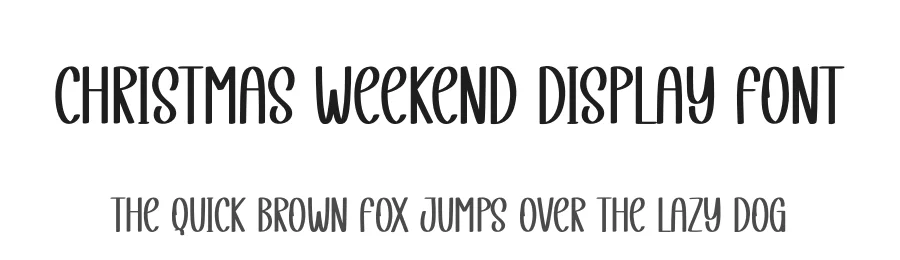 Christmas Weekend Display Font by creativeletter — Display Font