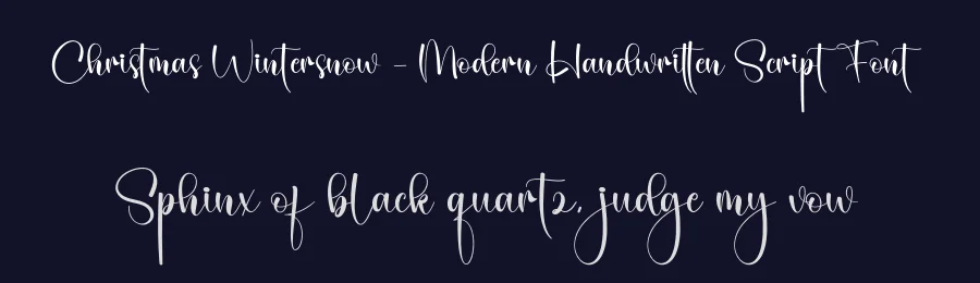 Christmas Wintersnow – Modern Handwritten Script Font by creativeletter — Script Handwritten Font — thumbnail 2