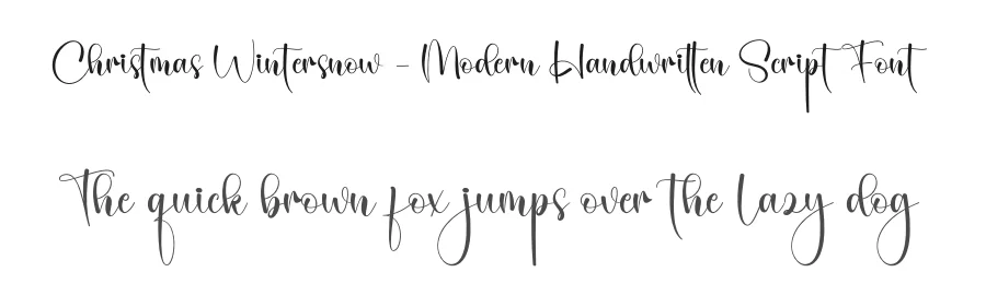 Christmas Wintersnow – Modern Handwritten Script Font by creativeletter — Script Handwritten Font