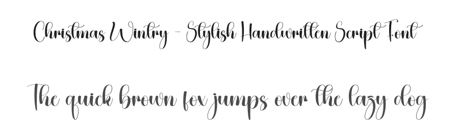 Christmas Wintry – Stylish Handwritten Script Font by creativeletter — Script Handwritten Font