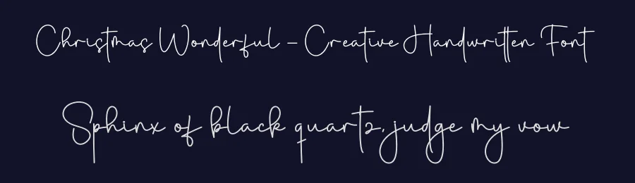 Christmas Wonderful – Creative Handwritten Font by creativeletter — Script Handwritten Font — thumbnail 2