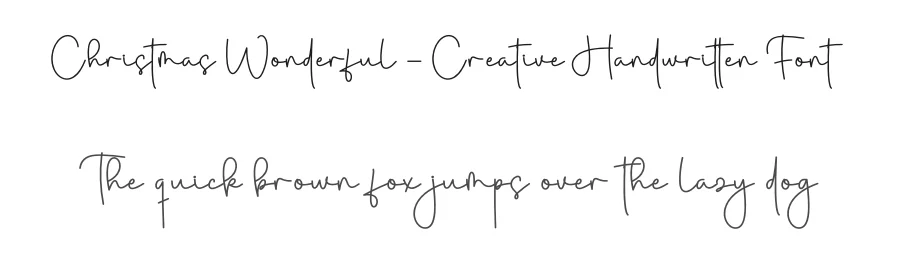 Christmas Wonderful – Creative Handwritten Font by creativeletter — Script Handwritten Font