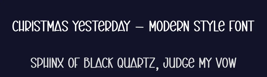 Christmas Yesterday – Modern Style Font by creativeletter — Display Font — thumbnail 2